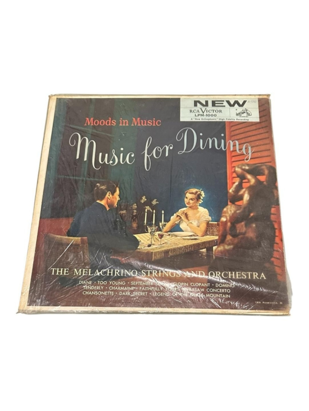 Vintage Melachrino Strings Vinyl LP Music For Dining RCA Victor Black Canada